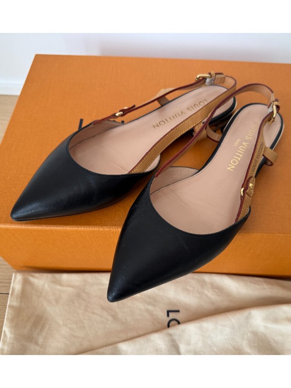 Louis Vuitton Slingback Flat Ballerina Size38